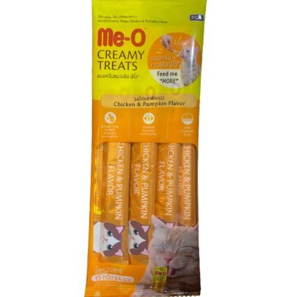 me-o creamy treats: chicken and pumpkin flavour