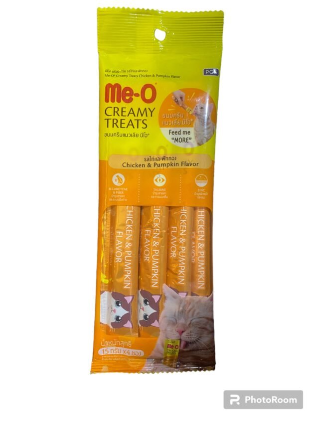 me-o creamy treats: chicken and pumpkin flavour